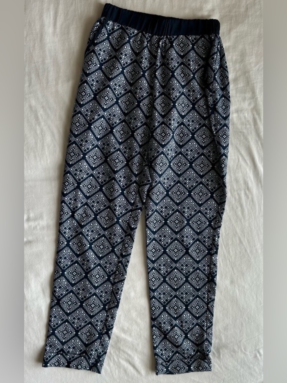 💥Xhilaration Navy & White Geometric Pattern Sleepwear Pajama Pants Sz S